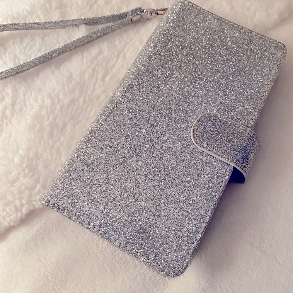 Wallet Case for IPhone 11 Pro Max - Silver Glitter